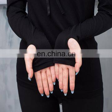 Breathable Dry Quick Hooded Yoga Shirts For Women Long Sleeve Professional Sports Running Tess Gym Fitness Workout Training Tops photo-6