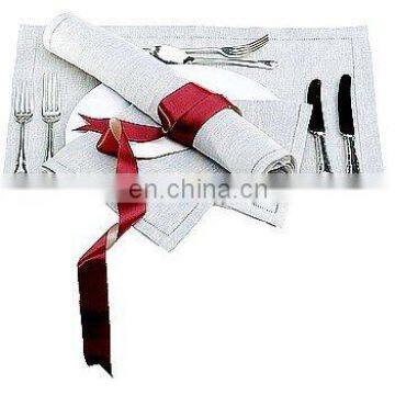 100% pure linen napkins with hemstitch