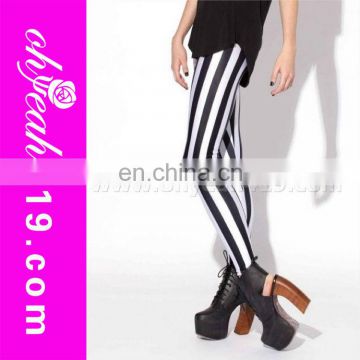 Fashion wholesale vertical women stripe leggings