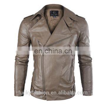Customized Fashion Style Mens Windbreaker Jacket Man PU Leather Jacket Manufacturers photo-3
