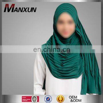 latest fashion muslimah wear pleated shawl scarves