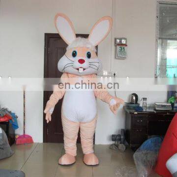 Hot sale custom size easter bunny mascot costume for adults