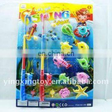 double fishing pole magnetic fishing game