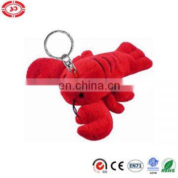 Red lobster velboa promotional selling keychain toy