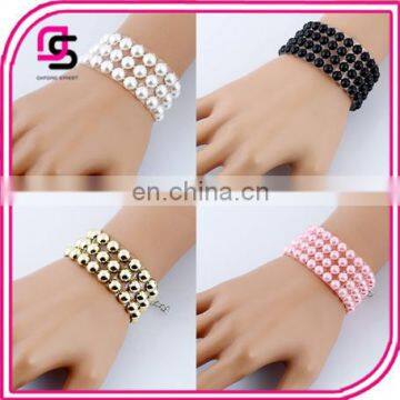 European fashion hotall-match personality brief multilayer pearl bracelet agent