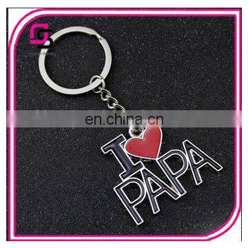 2017 fashionable keyrings,Father's Day gift keyrings, enamel metal keyrings