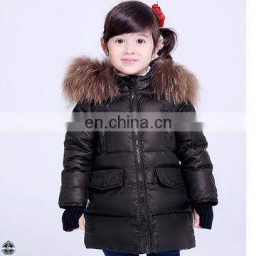 T-GC026 Kids Feather Lightweight Down Windproof Sleeve Girls Coat