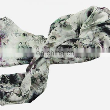 Silk Digital Print Scarf For Ladies