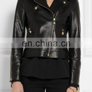 Soft smooth lamb Leather Biker Jacket New Style