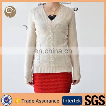 Fashion cable wholesale inner mongolia cashmere sweater women