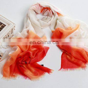 2015 Newest style fashion design woman cashmere hand-painted stole(CD007L)