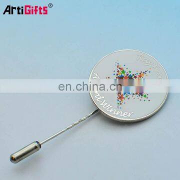 Custom design gold metal china novelty star silver hat pin