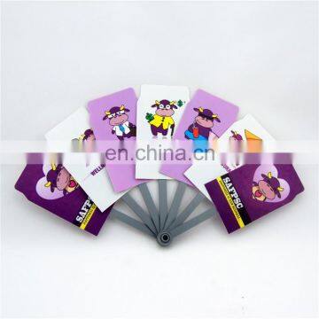 advertising seven folden hand fan for gift