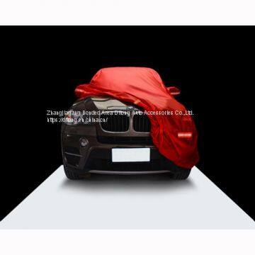 Red Color 190T Polyester SUV Waterproof Car Covers