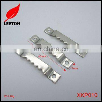 Nickel colored metal sawtooth hanger hook for picture frame