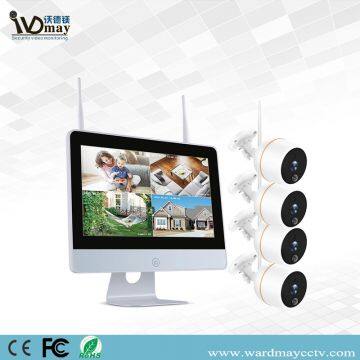 4CH 2.0 МП ЦОС Безпроводная Домашняя Система Безопасности WiFi с NVR и Системой Оповещения