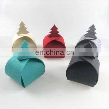 Portable felt christmas gift bags folding cheap felt christmas candy box