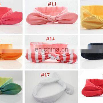 Bohemian Mermaid Cotton Girl Baby Bow Headband Wave Point Turban Twist Head Wrap Twisted Knot Soft Newborn Baby Headband