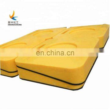 uhmwpe jack pad crane foot support utility blocks for rv uhmw-pe crane pad, crane foot bearing