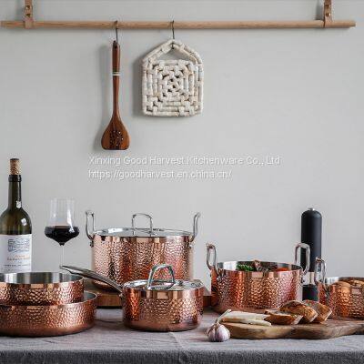 Copper Tri-ply Stainless Steel Fry Pan Sauce Pan Casserole photo-5