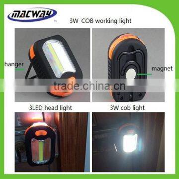 Protable led flood light 3 led inspection light COB led work light