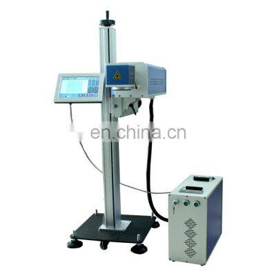 China Popular Fiber Laser Marking Machine, 20w 30w 50w Economic Fiber Laser on Line Flying Marker With Three-year Warranty