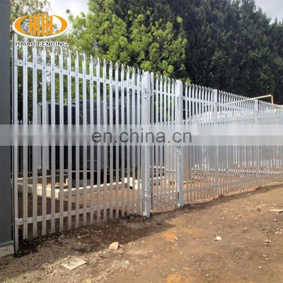 Heavy duty steel W type trident palisade fencing