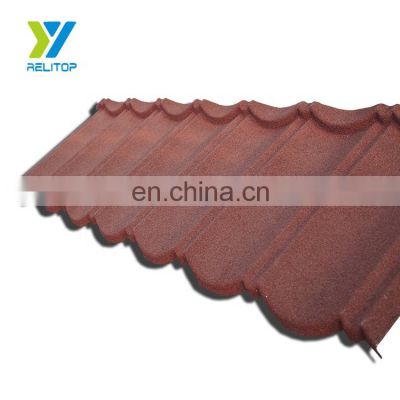 Best quality stone coated metal roof tile red classic type