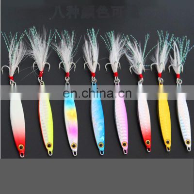 8Colors  7g 10g 14g 17g 21g  30g  40g 60g 3D Lure Eyes Sinking Freshwater Saltwater Jigging Lure Metal Fishing Lure