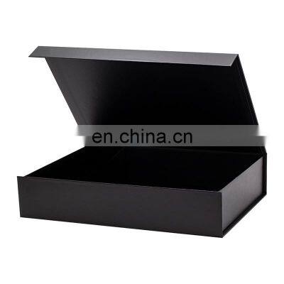 Luxury Bulk Black Corporate Gift Set Packaging Folding Rigid Shallow Gift Box Packaging photo-4