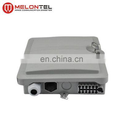 MT-1401 Cheap Price Pole Mount Type Outdoor Waterproof PP Plastic 8 Core Small Fiber Optic Junction Box With 1x8 PLC Splitter photo-2