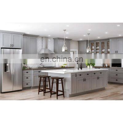 Wholesale Nordic Modern Solid Wood Kitchen Cabinets Luxury White Shaker Kitchen Cabinet Designs