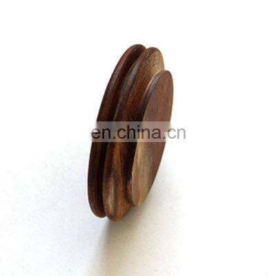 Food Grade Acacia Wood Seal Lid Home Kitchen High Borosilicate Glass Storage Jar Lids photo-3