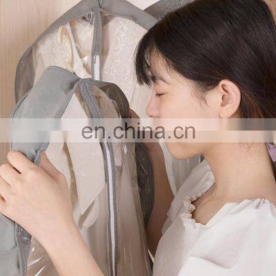 Blue Non Woven Dress Customized Logo Luxury Cover Wedding Gown Clear Suit Custom Garment Bag photo-2