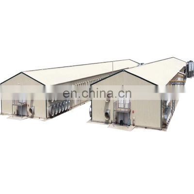 Low Cost Making Prefab Light Antirust Galvanized Steel Structure Frame Commercial Chicken Shed