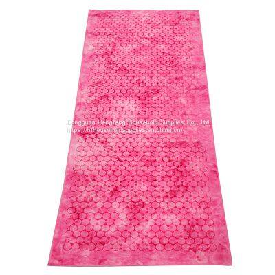 New Design Eco Friendly High Quality Non-slip Custom Printed Double Sided Suede Silicon Grip Dotted Microfiber Yoga Towel photo-2