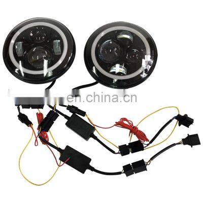 Led Driving Light for Jeep for Wrangler jk Headlight With LED Ring J022