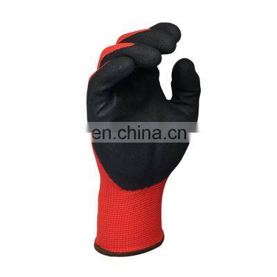 EN388 4121 13G Nylon Liner Nitrile Work Gloves With Sandy Coating photo-3