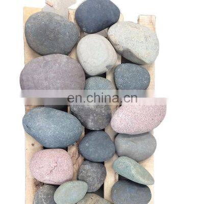 River Pebble Stone for Garden Cobbles & Pebbles Natural Rounded Shape Other,none Xinfengrui None,others Woven Bag Grey Mix 1 Ton