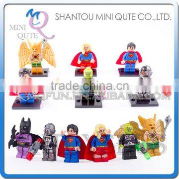 Mini Qute DECOOL 6pcs/set Marvel Avenger super hero spiderman superman building block action figure educational toy NO.0199-0204