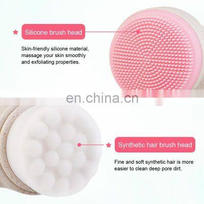 2020 Wheat Straw Degradable Eco-friendly Facial Cleansing Brush Cheap Price Pore Brush photo-5