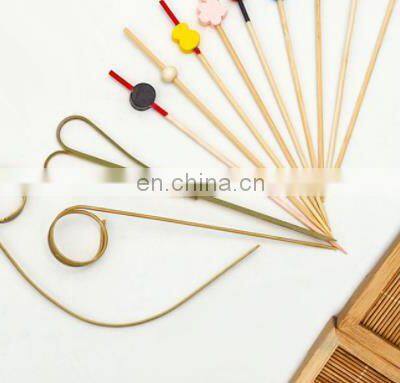 Disposable Bulk Knotted Skewer Barbecue Fruit Bamboo Sticks for Sale Tools