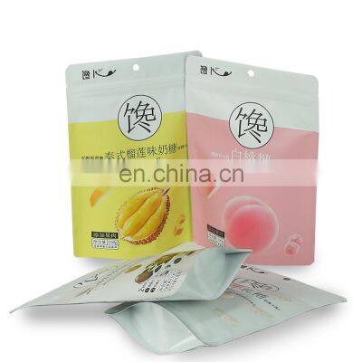 Stand up pouch customied printing snack packaging bag with clean window zipper lock bag dry fruit packaging bag