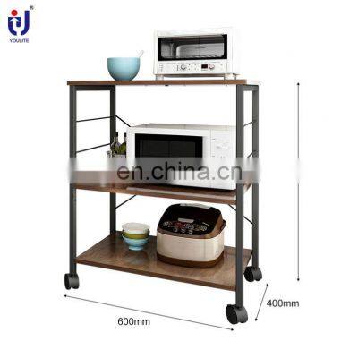 Factory Direct Wooden Furniture Kitchen Trolley With Basket Drawers