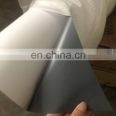 Factory Price Eco Solvent Grey Back Printable PET Film( White & Grey,Matte & Glossy for Door Banner Stand,roll up Stand Etc) photo-3
