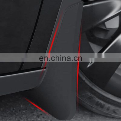 Customized ABS Black Car Fender Mud Flaps for Auto Accessories External Wheel Protector Logo Feature