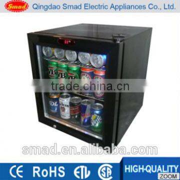 Glass door mini beer counter bar fridge display showcase