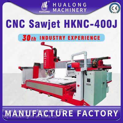 HUALONG  machinery Italy  5 axis  cnc granite saw machine bridge saw and water jet combo saw jet Sawjet for countertop