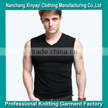 2014 hot sale gym tank top for men .muscle tank tops black tank tops , wholesale from garment factory supply