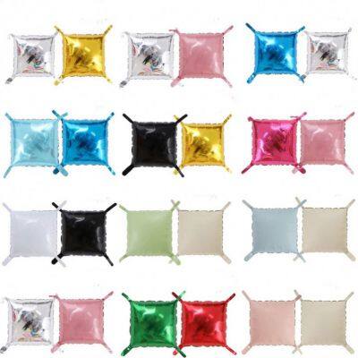 New Two Sided Two Color Matte Bright Surface Binding square Background Wall Aluminum Foil Square Backdrop Wall Balloon
